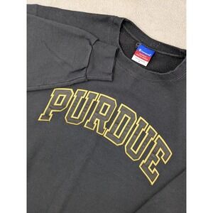 Y2K 90's Champion Purdue Boilermakers Pullover Sweatshirt Black Men's Size L